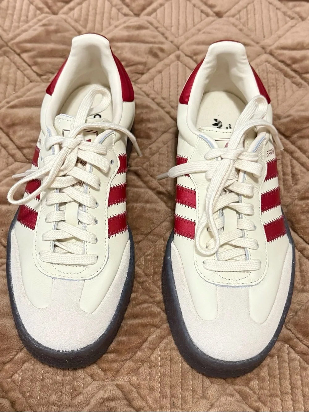 Adidas Samba Cream White/Team Victory Red Leather Sneakers